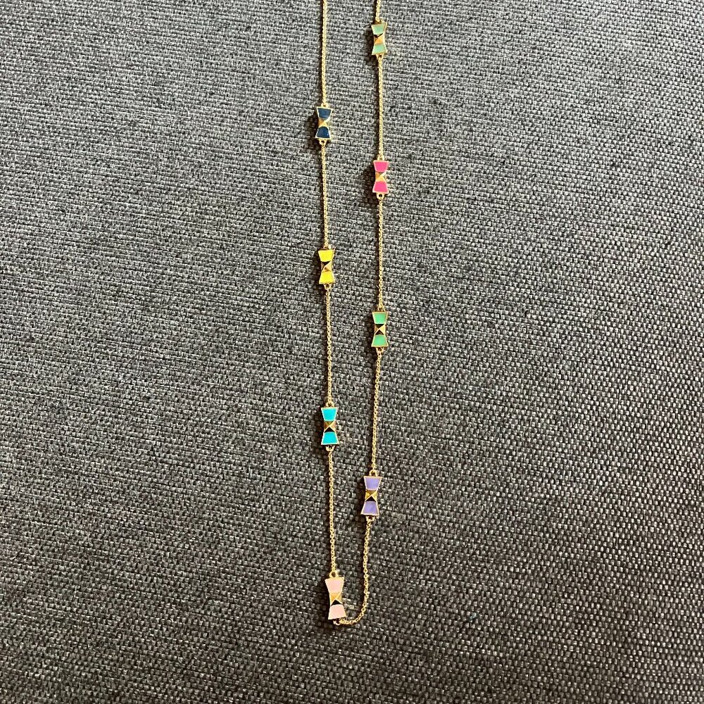 Kate Spade Enamel Bow Necklace (multicolor)